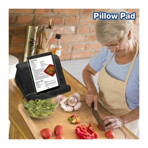 PILLOW PAD MULTI-ANGLE TABLET STAND AS SEEN ON TV (CHARCOAL GREY) - Picture 2 of 2